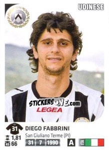 Cromo Diego Fabbrini - Calciatori 2011-2012 - Panini
