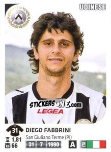 Sticker Diego Fabbrini - Calciatori 2011-2012 n. 477 - Panini