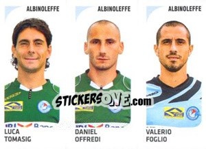 Sticker Luca Tomasig / Daniel Offredi / Valerio Foglio - Calciatori 2011-2012 - Panini