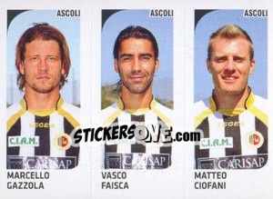Sticker Marcello Gazzola / Vasco Faisca / Matteo Ciofani - Calciatori 2011-2012 n. 491 - Panini