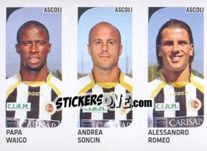 Sticker Papa Waigo / Andrea Soncin / Alessandro Romeo - Calciatori 2011-2012 n. 495 - Panini