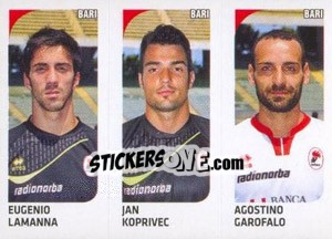 Sticker Eugenio Lamanna / Jan Koprivec / Agostino Garofalo - Calciatori 2011-2012 n. 498 - Panini