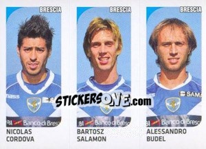 Sticker Nicolas Cordova / Bartosz Salamon / Alessandro Budel - Calciatori 2011-2012 n. 508 - Panini