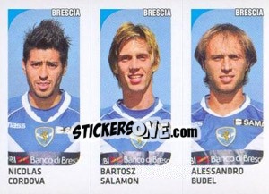 Sticker Nicolas Cordova / Bartosz Salamon / Alessandro Budel - Calciatori 2011-2012 - Panini