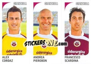 Sticker Alex Cordaz / Andrea Pierobon / Francesco Scardina - Calciatori 2011-2012 - Panini