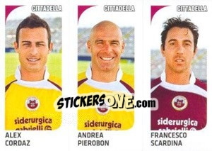 Figurina Alex Cordaz / Andrea Pierobon / Francesco Scardina - Calciatori 2011-2012 - Panini