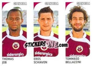 Sticker Thomas Job / Eros Schiavon / Tommaso Bellazzini - Calciatori 2011-2012 n. 517 - Panini