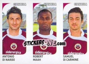 Sticker Antonio Di Nardo / Robert Maah / Samuel Di Carmine - Calciatori 2011-2012 n. 518 - Panini