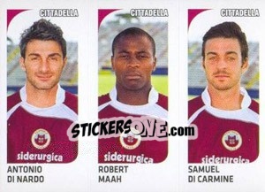 Sticker Antonio Di Nardo / Robert Maah / Samuel Di Carmine - Calciatori 2011-2012 - Panini