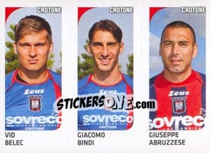 Cromo Vid Belec / Giacomo Bindi / Giuseppe Abruzzese - Calciatori 2011-2012 - Panini