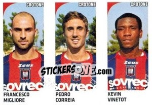 Sticker Francesco Migliore / Pedro Correia / Kevin Vinetot - Calciatori 2011-2012 n. 521 - Panini