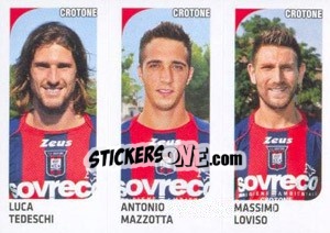 Sticker Luca Tedeschi / Antonio Mazzotta / Massimo Loviso - Calciatori 2011-2012 - Panini