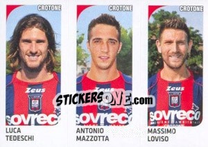 Sticker Luca Tedeschi / Antonio Mazzotta / Massimo Loviso - Calciatori 2011-2012 n. 522 - Panini