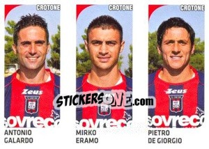 Sticker Antonio Galardo / Mirko Eramo / Pietro De Giorgio - Calciatori 2011-2012 n. 523 - Panini
