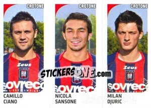 Sticker Camillo Ciano / Nicola Sansone / Milan Djuric - Calciatori 2011-2012 n. 525 - Panini