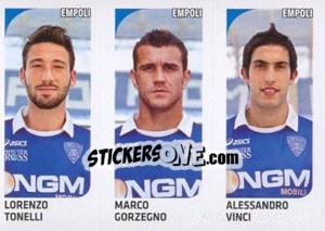 Sticker Lorenzo Tonelli / Marco Gorzegno / Alessandro Vinci - Calciatori 2011-2012 n. 530 - Panini