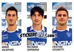Sticker Mirko Valdifiori / Riccardo Saponara / Cristian Cesaretti - Calciatori 2011-2012 n. 532 - Panini