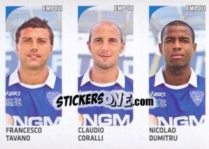 Sticker Francesco Tavano / Claudio Coralli / Nicolao Dumitru - Calciatori 2011-2012 - Panini