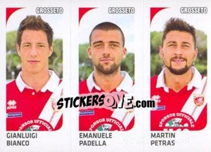 Sticker Gianluigi Bianco / Emanuele Padella / Martin Petras - Calciatori 2011-2012 n. 536 - Panini