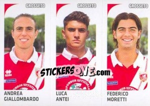 Sticker Andrea Giallombardo / Luca Antei / Federico Moretti - Calciatori 2011-2012 n. 537 - Panini