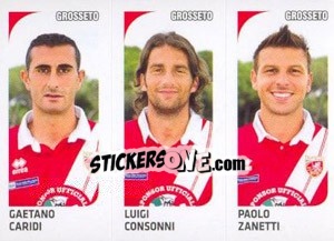Sticker Gaetano Caridi / Luigi Consonni / Paolo Zanetti - Calciatori 2011-2012 n. 538 - Panini