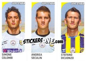 Sticker Simone Colombi / Andrea Seculin / Stefano Dicuonzo - Calciatori 2011-2012 n. 550 - Panini