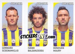 Cromo Gennaro Scognamiglio / Ivano Baldanzeddu / Donovan Maury - Calciatori 2011-2012 - Panini