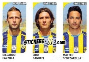 Sticker Riccardo Cazzola / Ciro Danucci / Matteo Scozzarella - Calciatori 2011-2012 n. 553 - Panini