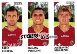 Sticker Dario Knezevic / Romano Perticone / Alessandro Bernardini - Calciatori 2011-2012 n. 559 - Panini