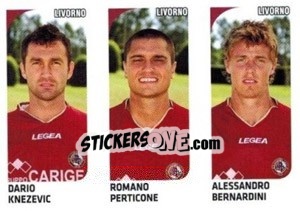 Cromo Dario Knezevic / Romano Perticone / Alessandro Bernardini - Calciatori 2011-2012 - Panini