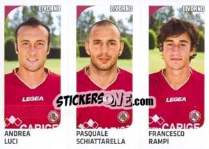 Sticker Andrea Luci / Pasquale Schiattarella / Francesco Rampi - Calciatori 2011-2012 n. 562 - Panini