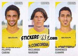 Sticker Filippo Carini / Riccardo Nardini / Domenico Giampà - Calciatori 2011-2012 - Panini