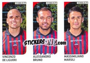 Figurina Vincenzo De Liguori / Alessandro Bruno / Massimiliano Marsili - Calciatori 2011-2012 - Panini