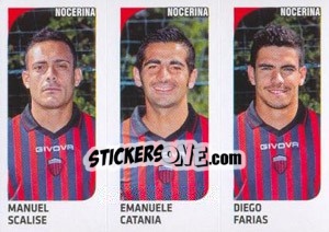 Figurina Manuel Scalise / Emanuele Catania / Diego Farias - Calciatori 2011-2012 - Panini