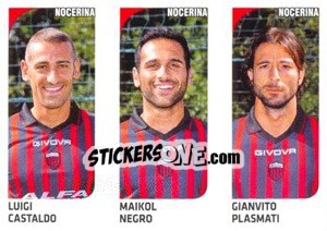 Sticker Luigi Castaldo / Maikol Negro / Gianvito Plasmati - Calciatori 2011-2012 n. 578 - Panini