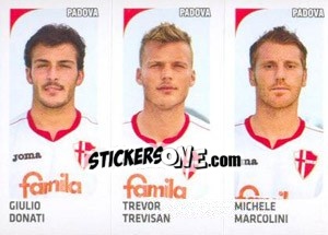 Sticker Giulio Donati / Trevor Trevisan / Michele Marcolini - Calciatori 2011-2012 n. 582 - Panini