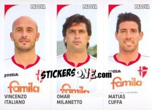 Cromo Vincenzo Italiano / Omar Milanetto / Matias Cuffa - Calciatori 2011-2012 - Panini