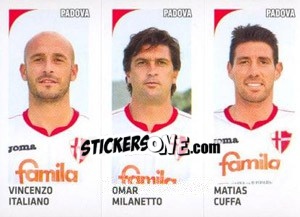 Sticker Vincenzo Italiano / Omar Milanetto / Matias Cuffa - Calciatori 2011-2012 n. 583 - Panini