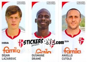 Sticker Dejan Lazarevic / Ousmane Dramé / Aniello Cutolo - Calciatori 2011-2012 - Panini