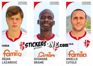 Sticker Dejan Lazarevic / Ousmane Dramé / Aniello Cutolo - Calciatori 2011-2012 n. 584 - Panini