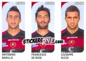 Sticker Antonino Barillà / Francesco De Rose / Giuseppe Rizzo - Calciatori 2011-2012 n. 598 - Panini