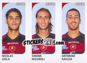 Sticker Nicolas Viola / Simone Missiroli / Antonino Ragusa - Calciatori 2011-2012 n. 599 - Panini