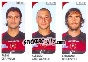 Sticker Fabio Ceravolo / Alessio Campagnacci / Emiliano Bonazzoli - Calciatori 2011-2012 n. 600 - Panini