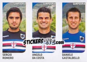 Sticker Sergio Romero / Angelo Da Costa / Daniele Gastaldello - Calciatori 2011-2012 n. 603 - Panini