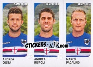Sticker Andrea Costa / Andrea Rispoli / Marco Padalino - Calciatori 2011-2012 n. 605 - Panini