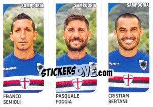 Sticker Franco Semioli / Pasquale Foggia / Cristian Bertani - Calciatori 2011-2012 n. 607 - Panini
