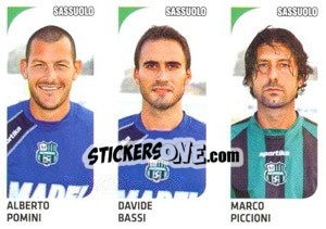 Sticker Alberto Pomini / Davide Bassi / Marco Piccioni - Calciatori 2011-2012 n. 610 - Panini