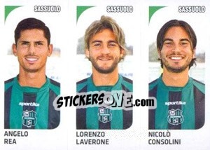 Sticker Angelo Rea / Lorenzo Laverone / Nicolò Consolini - Calciatori 2011-2012 - Panini