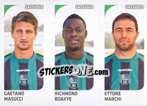 Sticker Gaetano Masucci / Richmond Boakye / Ettore Marchi - Calciatori 2011-2012 n. 615 - Panini
