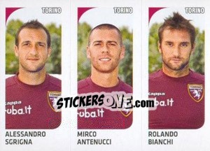 Sticker Alessandro Sgrigna / Mirco Antenucci / Rolando Bianchi - Calciatori 2011-2012 n. 623 - Panini